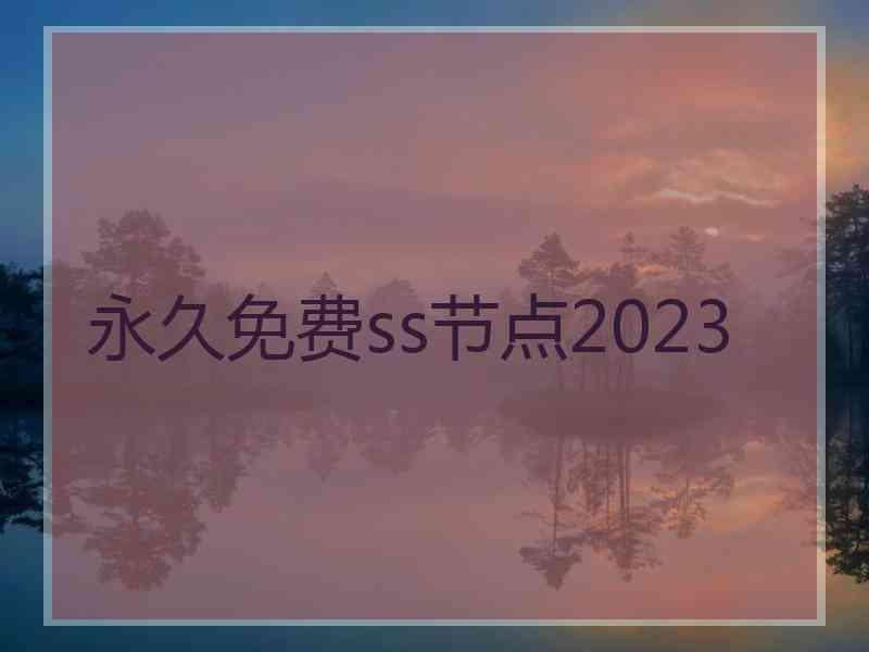 永久免费ss节点2023