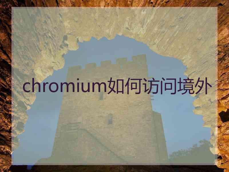 chromium如何访问境外