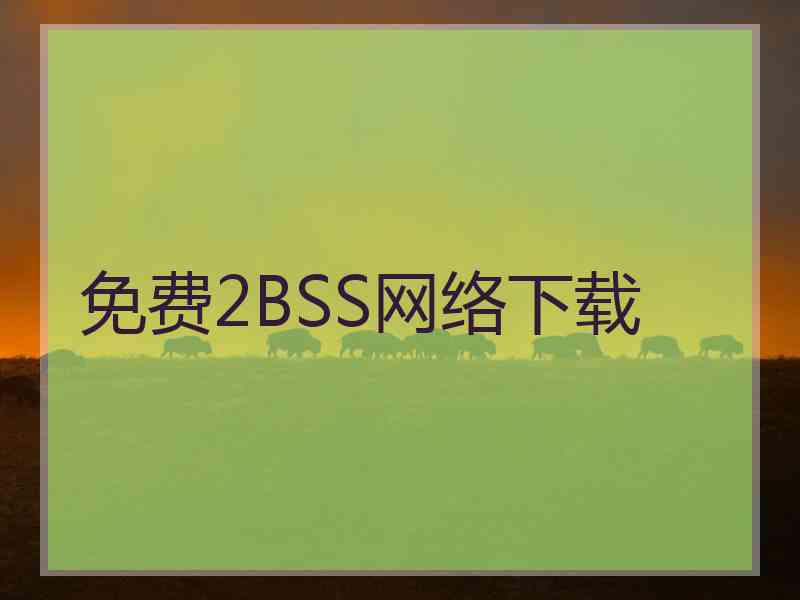 免费2BSS网络下载
