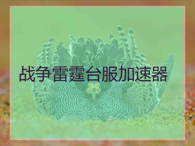 战争雷霆台服加速器