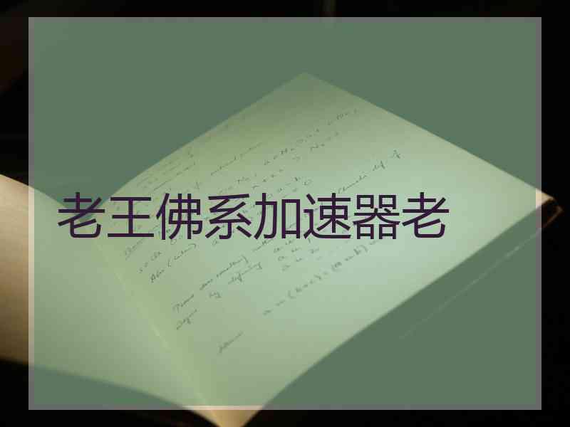 老王佛系加速器老