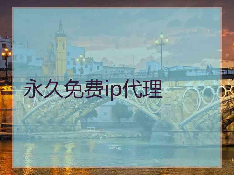 永久免费ip代理