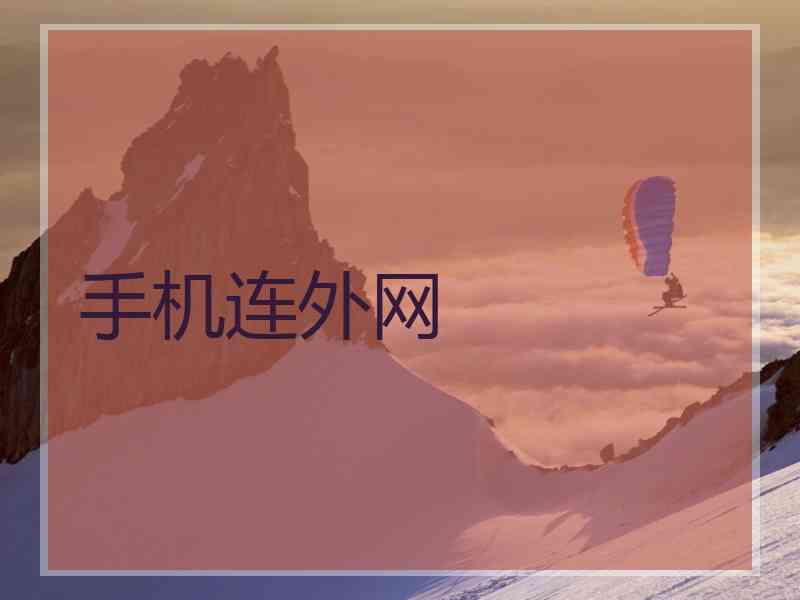 手机连外网