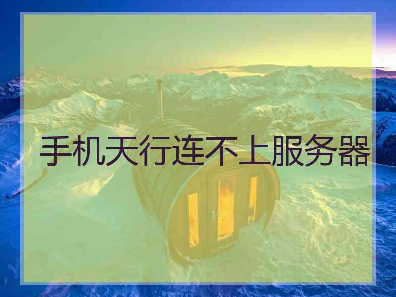 手机天行连不上服务器