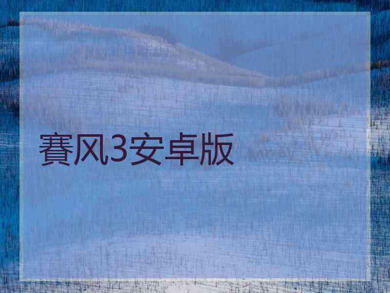 賽风3安卓版