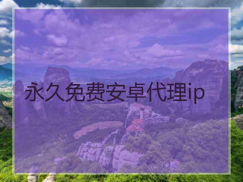 永久免费安卓代理ip