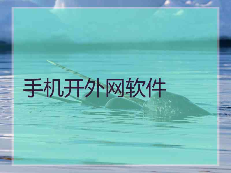 手机开外网软件