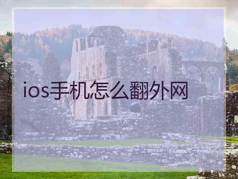 ios手机怎么翻外网