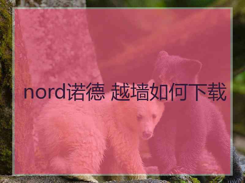 nord诺德 越墙如何下载