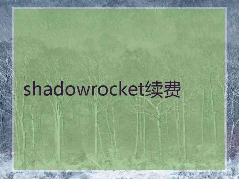 shadowrocket续费