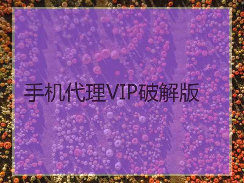 手机代理VIP破解版
