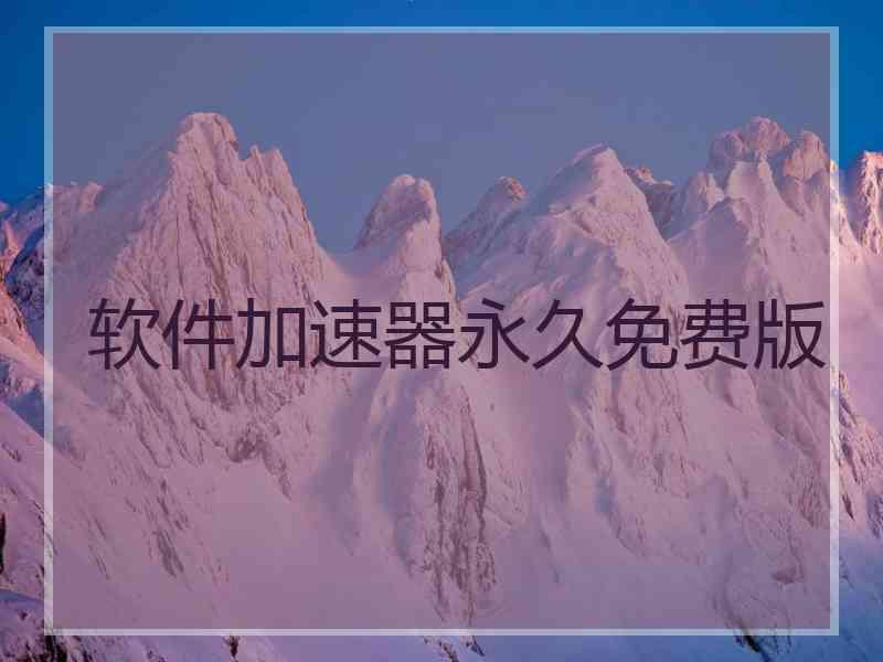 软件加速器永久免费版