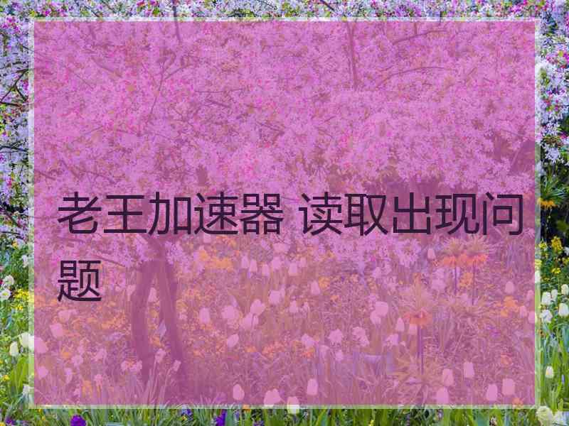 老王加速器 读取出现问题