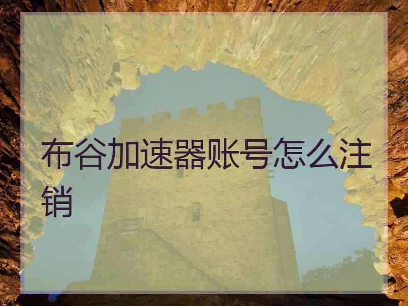 布谷加速器账号怎么注销